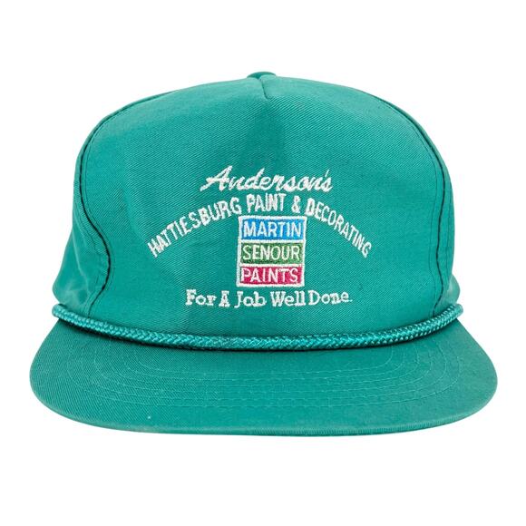 Head to Toe Other - 90s aqua trucker hat Andersons Hattiesburg Paint 1990s vintage